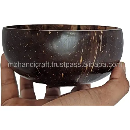 eco-friendly Nature Coconut Bowls for Food or Salad Bowls  Small Bowl for Serving Pasta and Cereal