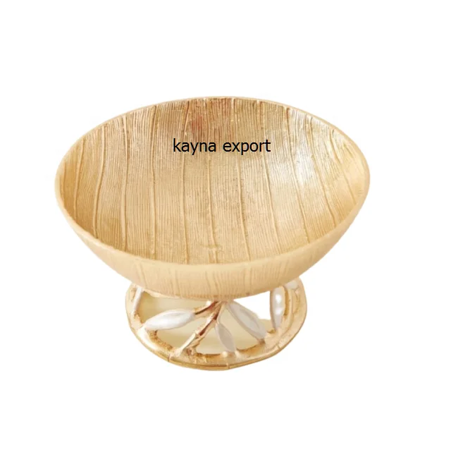 modern decorative silver decorative dates and popcorn bowl nickel plated most selling bowl for candy and sweet server use