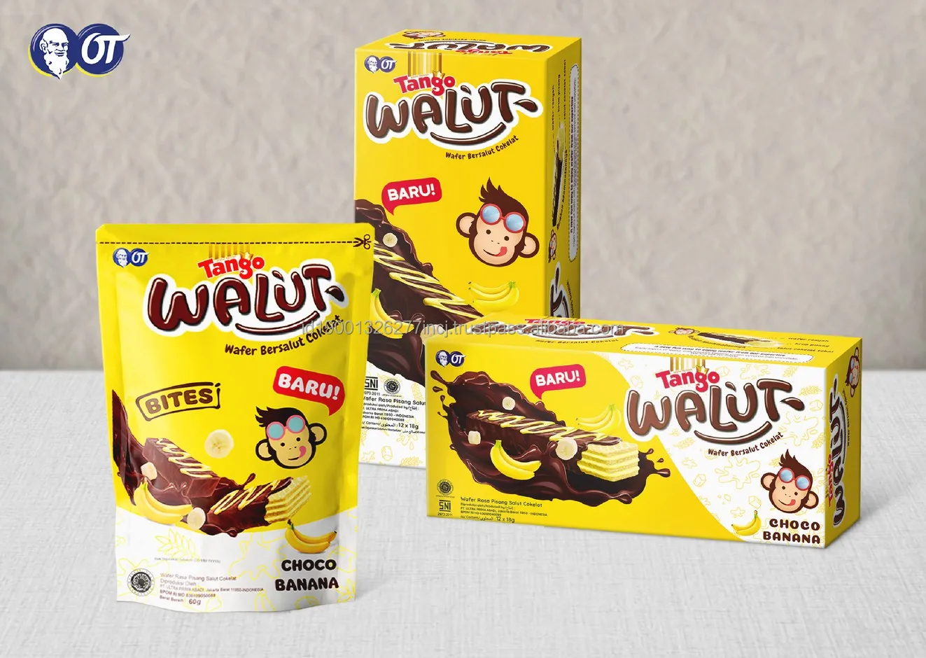 Tango Walut Choco Banana Biscuit Wafer BISCUITS Chocolate Flavour Rectangular Sandwich Wafer 2.47 Kg Nice Buiscuit CRISPY Normal
