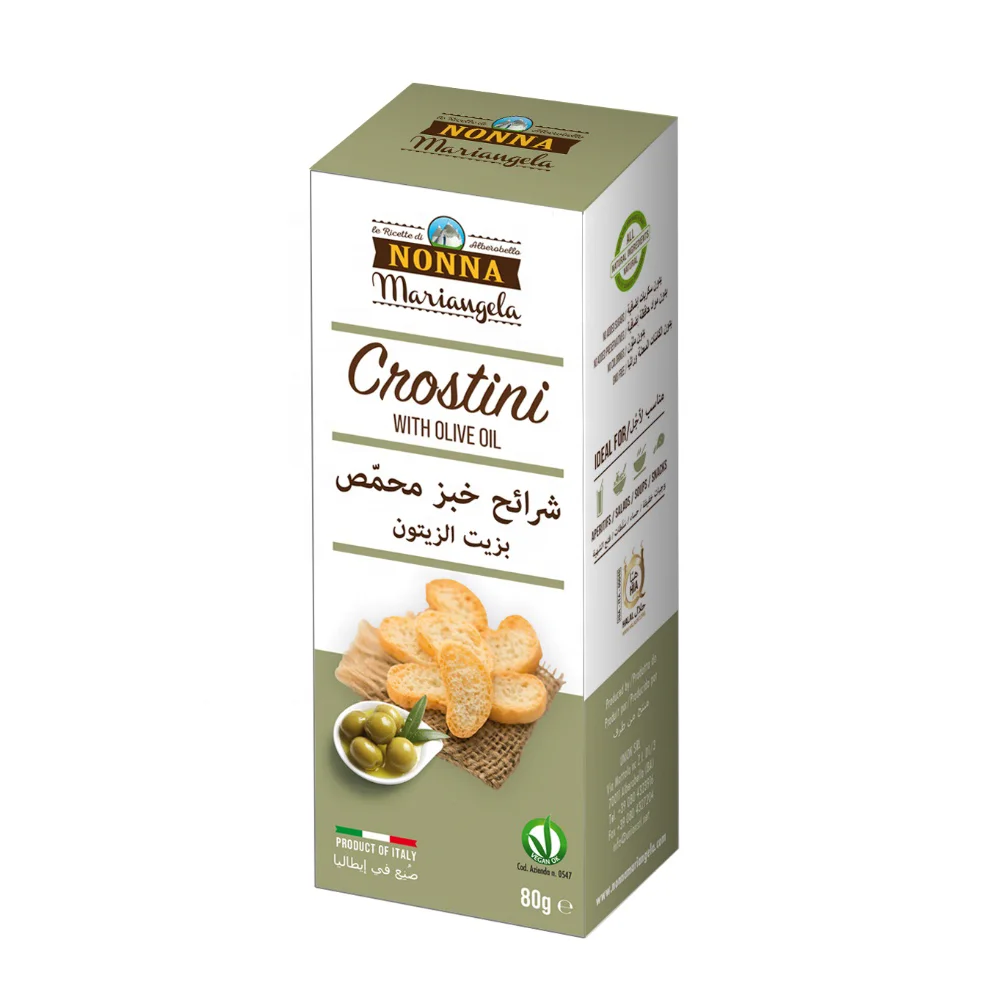 Made in Italy Bread Croutons - Crostini with Olive Oil 80g HALAL GRAIN SNACK