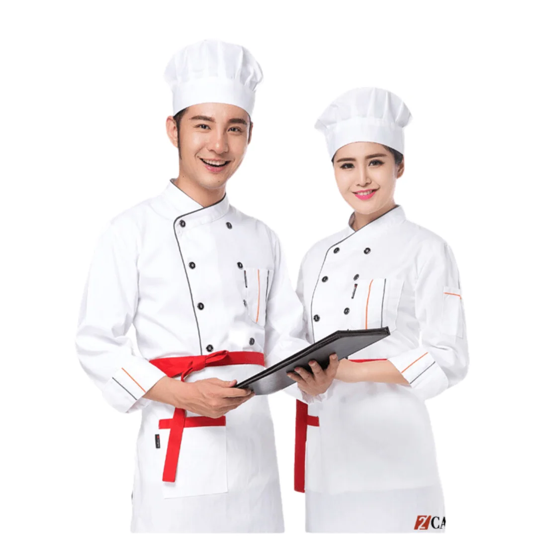 HIGH QUALITY Chef uniform cooking wear summer chef uniform clothing white/black modern - FMF uniform factory VN - Free sample
