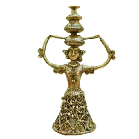 BRASS ANTIQUE TRIBAL WOMEN FOR HOME DECOR