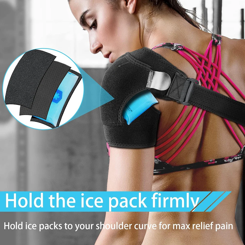 Ecommerce Hot selling Shoulder Stability Protect Support Low MOQ customized logo and color box Shoulder Brace with Pressure Pad
