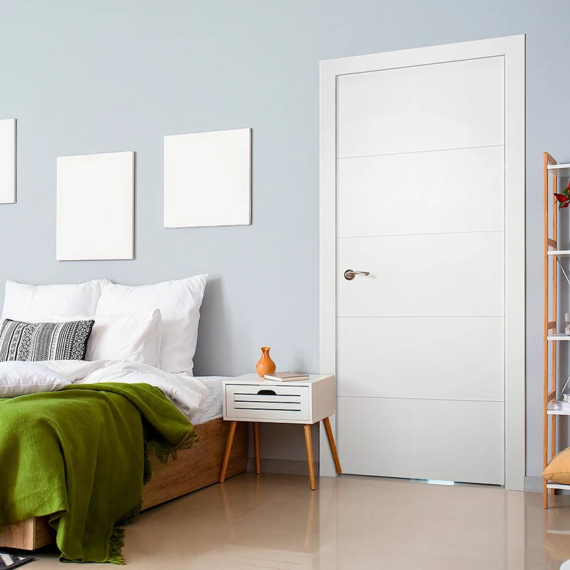 Modern Interior Fireproof Wooden Door Fire Rated 20 Minutes Fireproof Door with Frame for Hotel