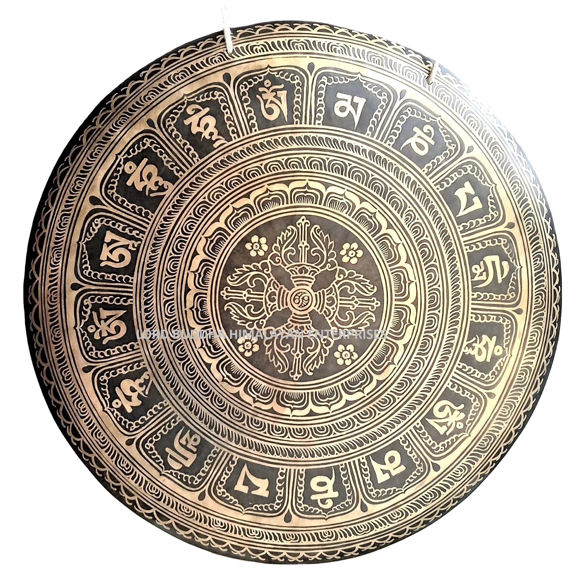 Handmade Hot Selling Good Quality Deep Wave Gongs in Engraving bronze metal crafts for meditation & Wholesaler