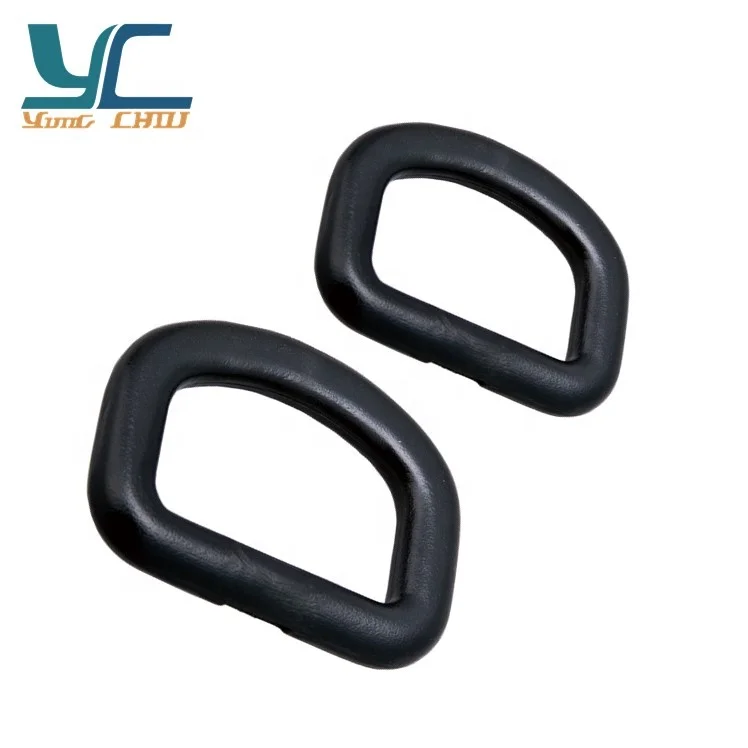 Customizable handbag hardware plastic d loop ring belts