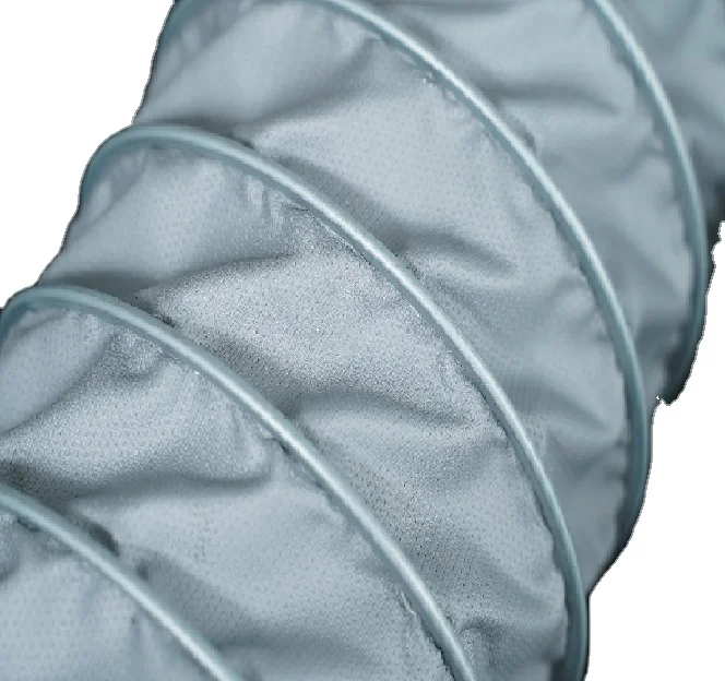 flexible duct connector Double Ply Silicone Coated Fiberglass Fabric Reinforced with Zinc Coated Steel Wire silicone duct