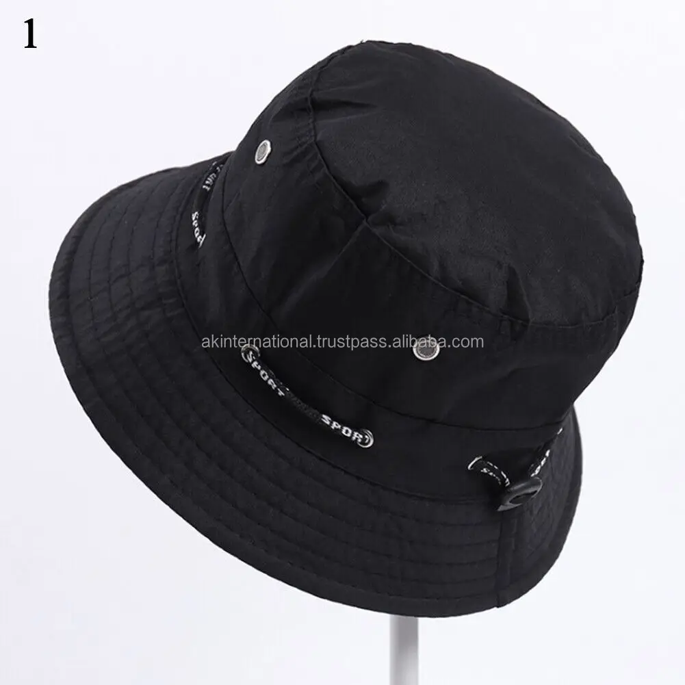 High Quality Bucket Hat Cap Cotton Fishing Boonie Brim Visor Sun Hat Summer Men Women Camping