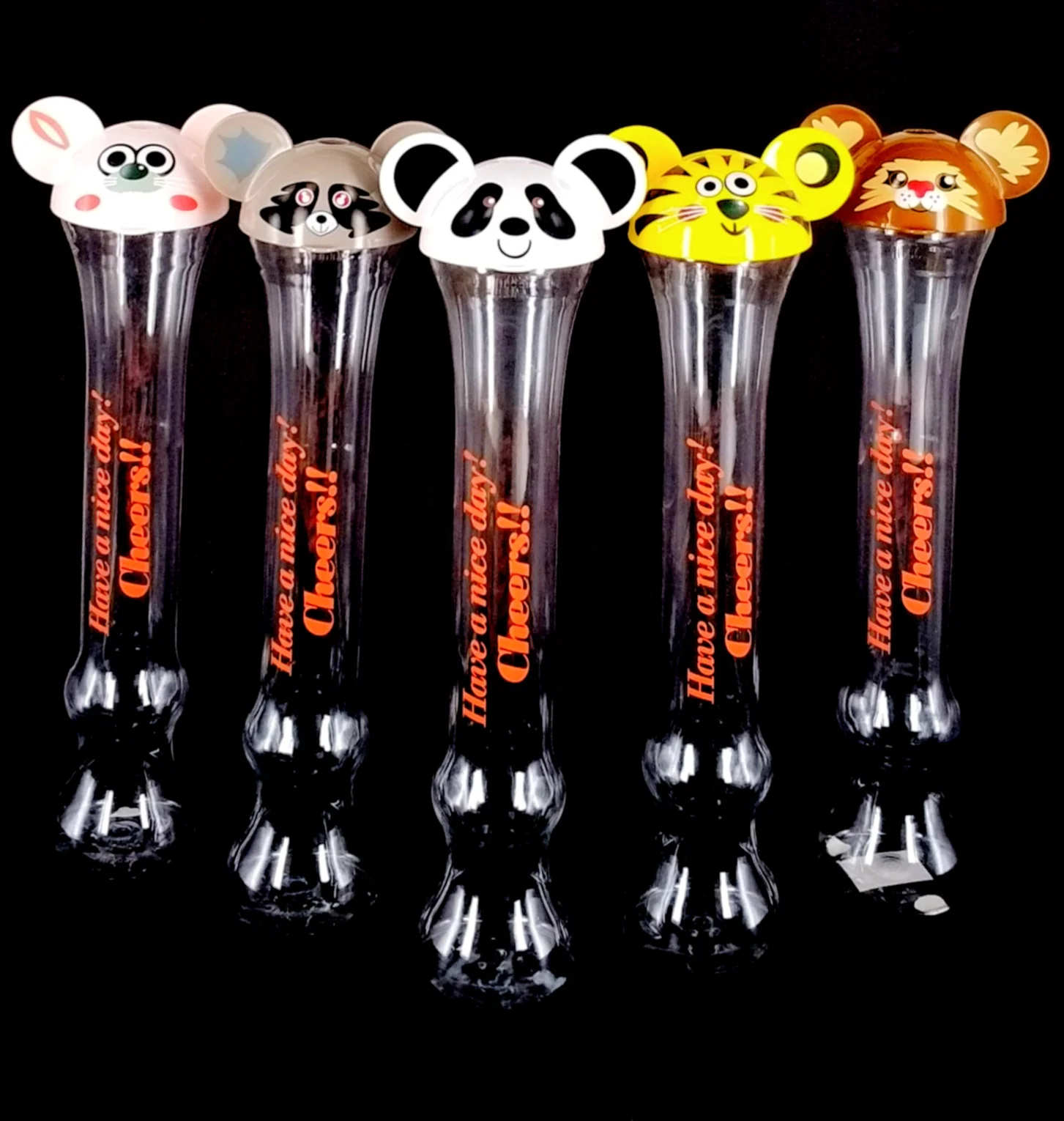 
Пластиковая крышка для вечеринки, без БФА, с соломинкой и крышкой в виде животного 