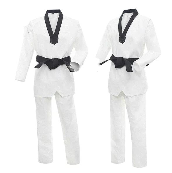 US sell martial art uniform Custom Martial Arts Karate Judo Taek Martial Arts ultra light Taekwondo Uniforms with white belt