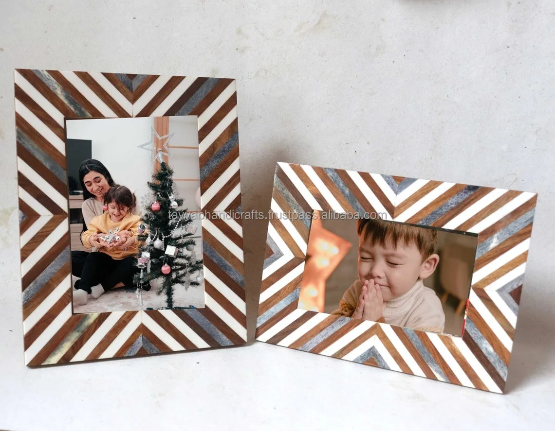 Handcrafted Bone inlay photo Frames Elevating Your Photo Gallery home decor  wholesale price from India OEM supplier