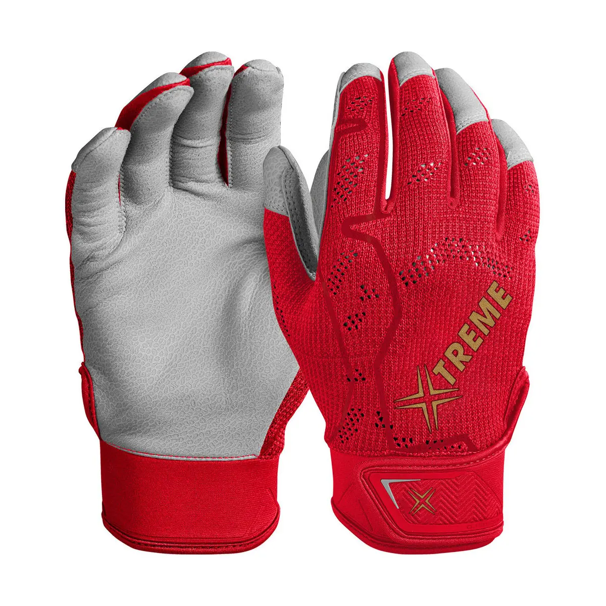 Professional Bruce Bolt Quality Made Baseball Batting Gloves Premium Split Leather Anti-slip Custom Logo & Design Glove