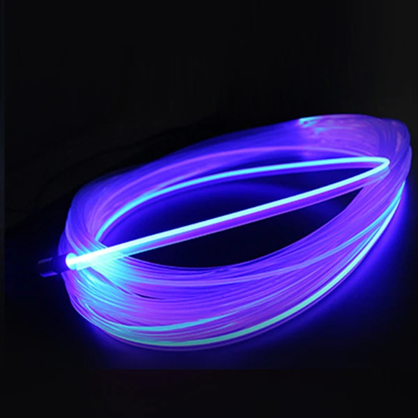 6 mm Solid Optical Fiber Side Glow Fiber Optic Cable With Single Large Diameter Monofilament Side Beam Cable For Pool Pond Light