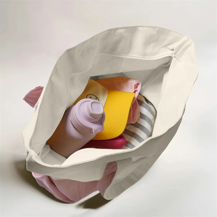 High Quality Customized Organic Recycled Cotton Shopping Tote Bag Canvas Tote Bag with Custom Printed Logo