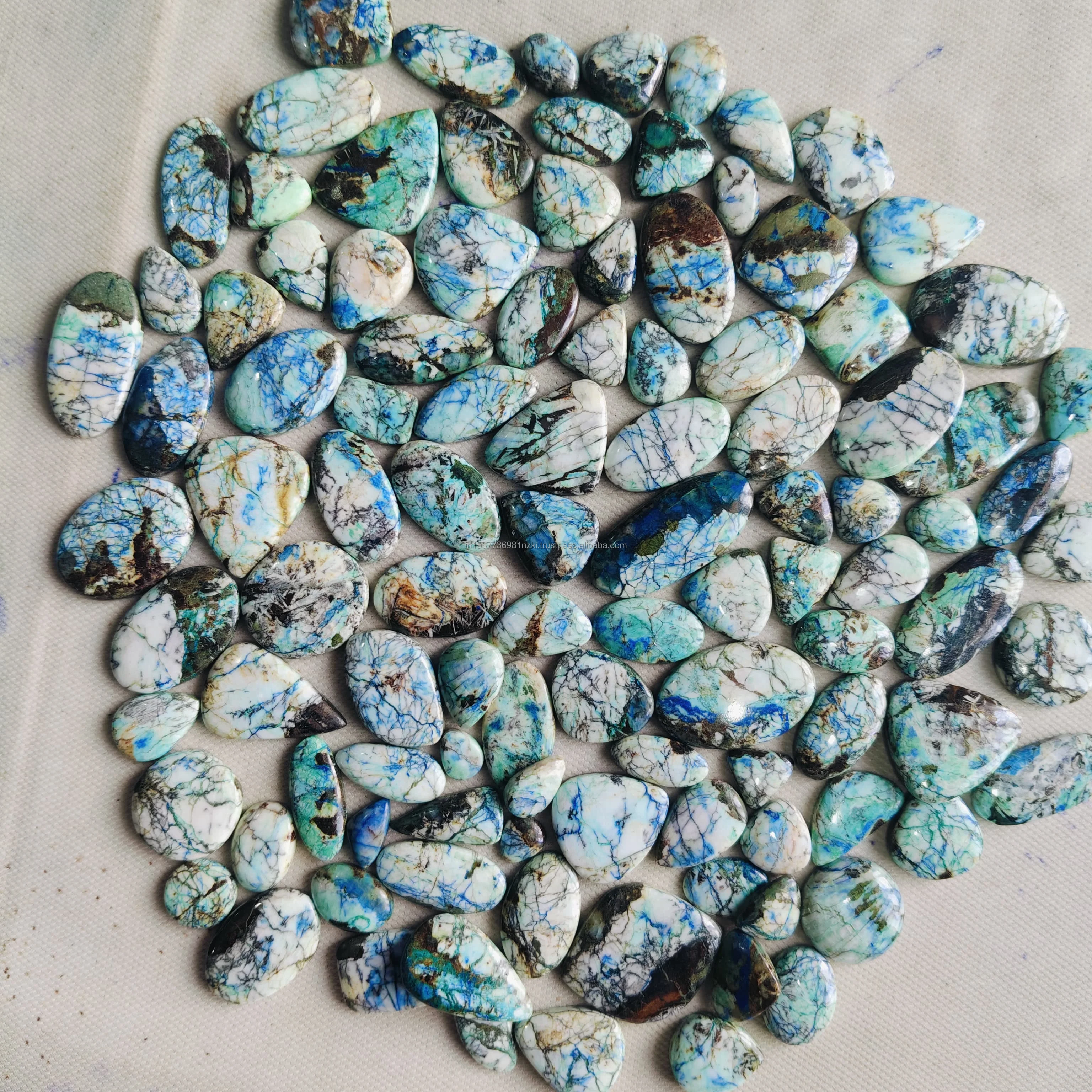 Blue Azurite Turquoise Stone Natural Azurite Turquoise Cabochon Gemstone Low price Stone Loose Azurite Turquoise For Jewelry