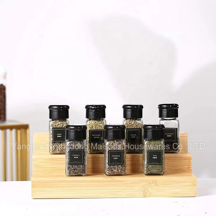 Maisons Kitchen Cabinet Tool Save Space Bamboo 3-Tier Spice Rack Organizer