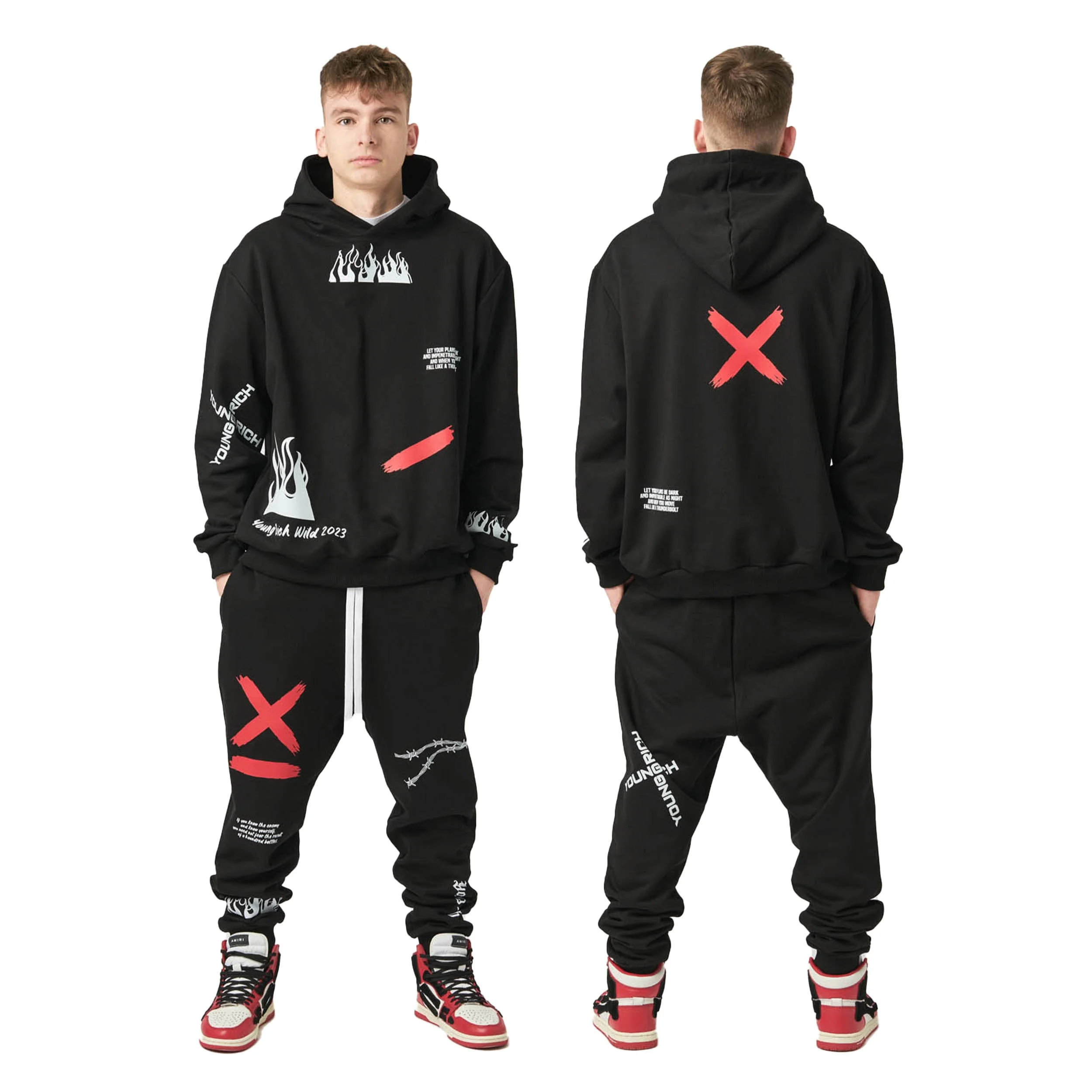 Lupinfelt-wholesale OEM Custom Sweatsuit 2 Piece sweatpants and hoodie set Tracksuits for Men Sweatpants & Hoodie Jogging Suit