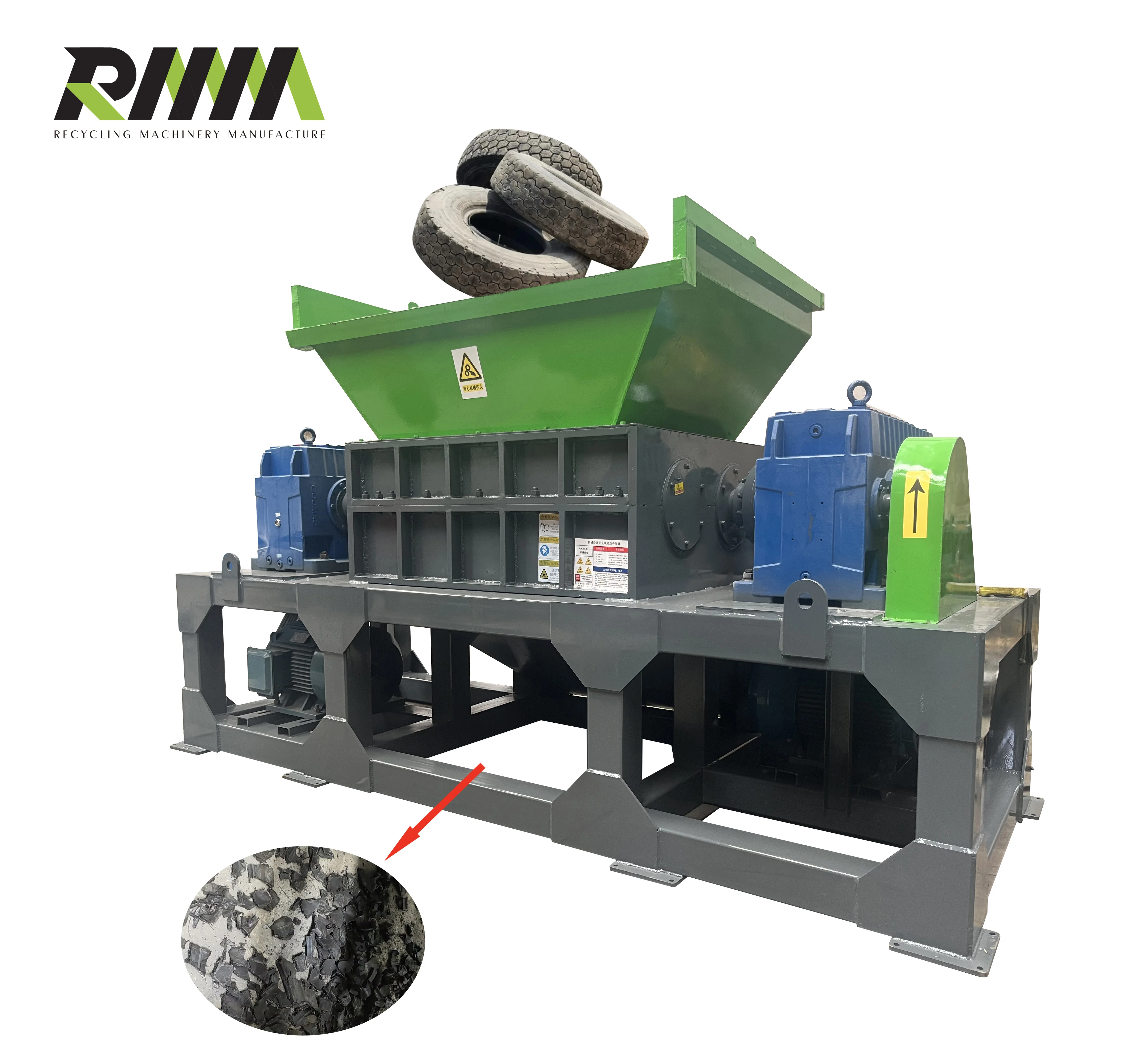 used tire cutter Double Shaft Shredder Shreder Machine for Tyre Shredder Machine Scrap Plastic Metal Shredders