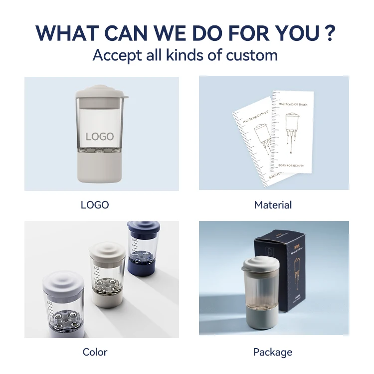 Hair Scalp Oil Applicator Mini Comb 1-8ML Essence Hair Growth Fluid Ball Scalp Massager Brush For Hair Growth