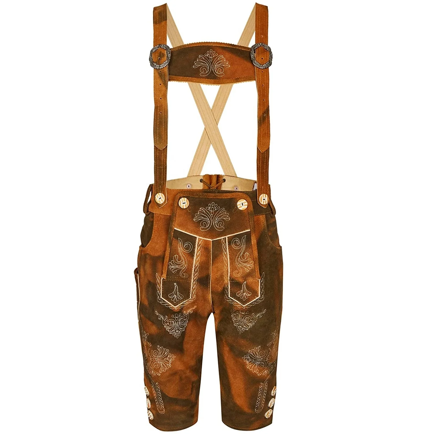 Оригинальные новые немецкие подтяжки Lederhosen из натуральной кожи с Баварским октоберфестом и подходящими подтяжками, Короткие традиционные штаны