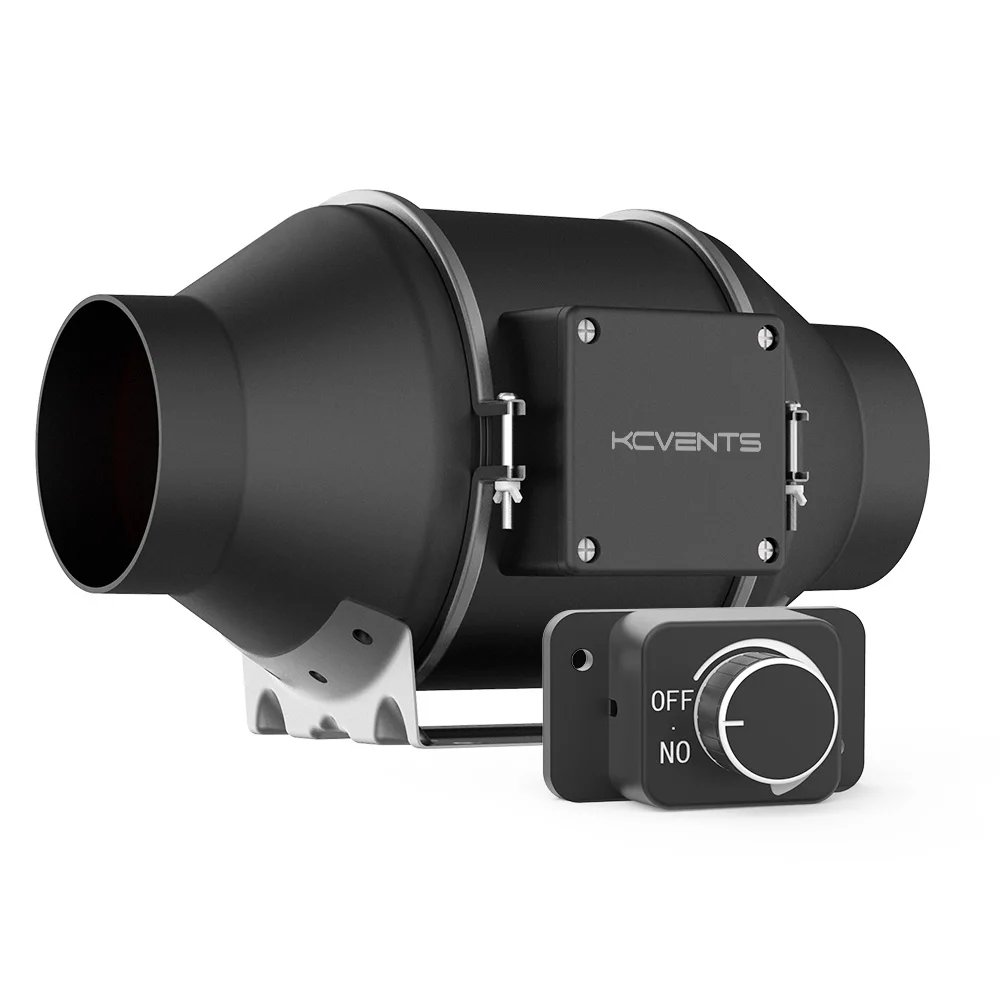 KCVENTS 4 Inch Air Extractor Mixed Flow EC Inline Duct Fan For Hydroponic Ventilation Inline Fan