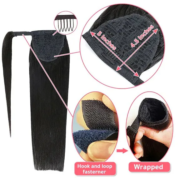 Cheap Raw Cuticle Aligend Vietnamese hair 100g Human Hair Ponytail Drawstring Extensions Suit All Occasions For Black Women