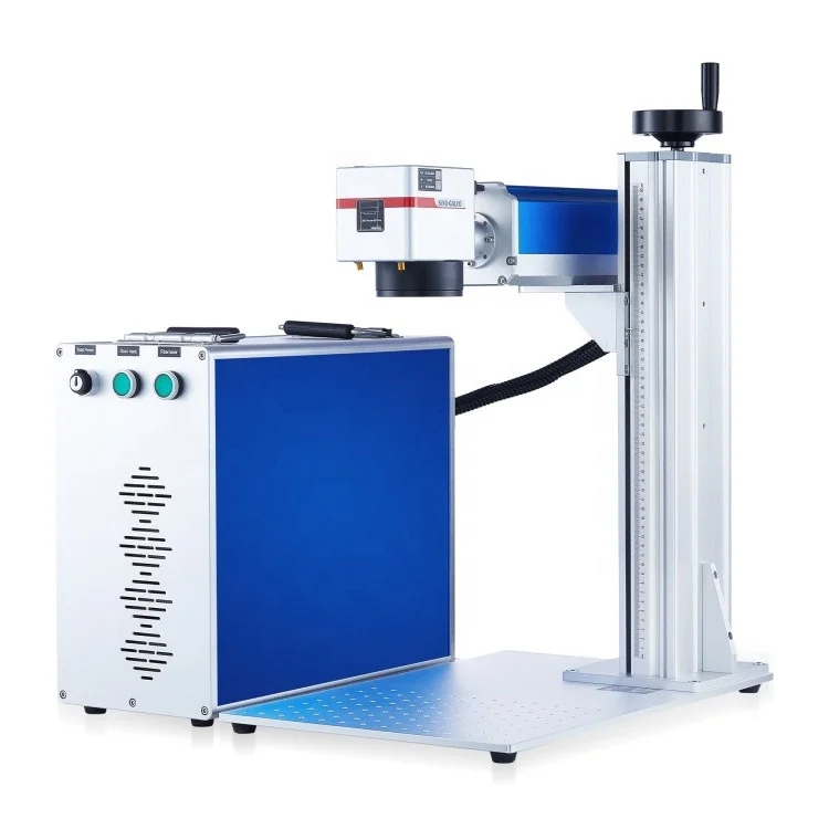 Sunlite Deep engraving with rotary Max Raycus JPT 20watt 30w 50w fiber laser marking machine