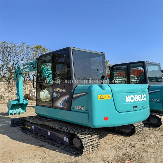 Advanced operating control system Digger Used Low fuel consumption Shanghai used nearly new  Kobelco SK60 excavator
