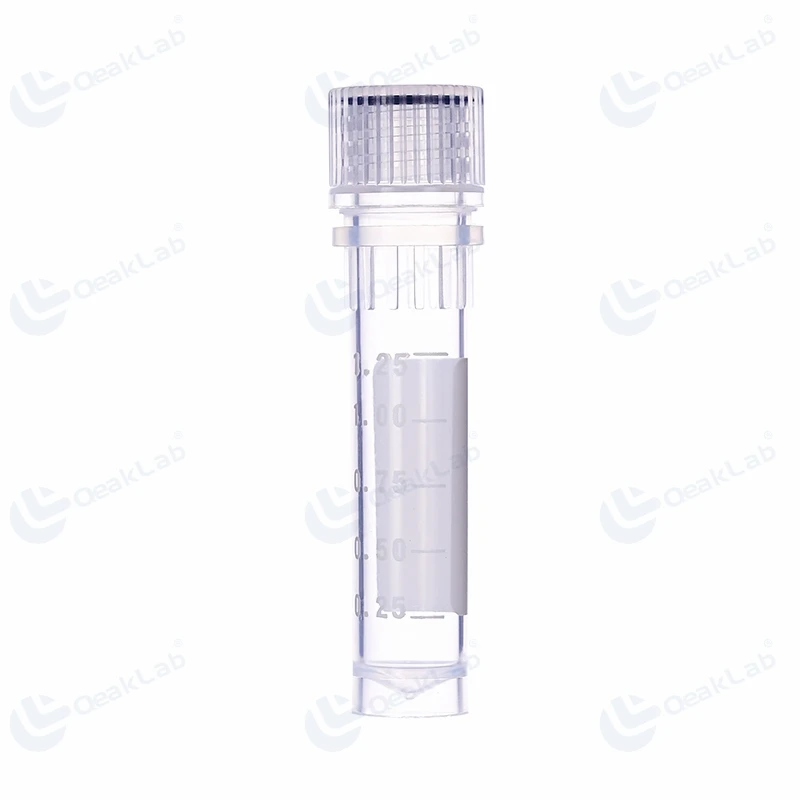 Medical Grade PP Plastic Test Tube Flat Bottom Cryotube Cryovial Tube