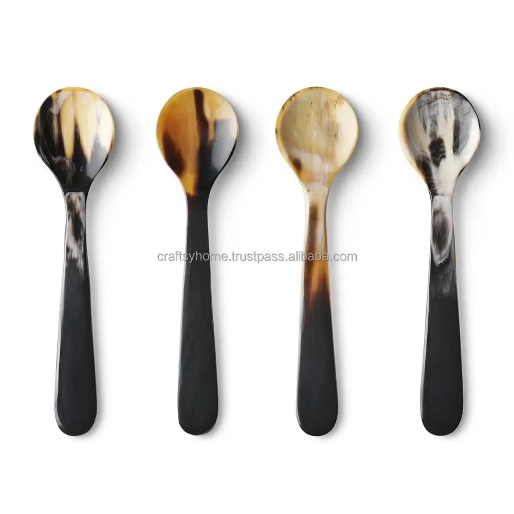 Best Quality Buffalo Natural Horn Spoon coffee spoon and home and kitchen for tabletop spoon for use top sale US agate