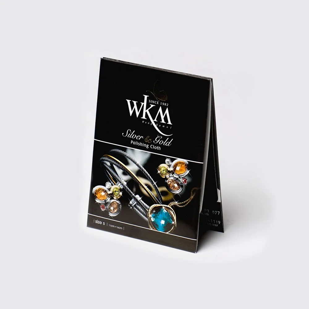 Silver ring polish cleaning cloth with custom logo available size 11 x 16 cm