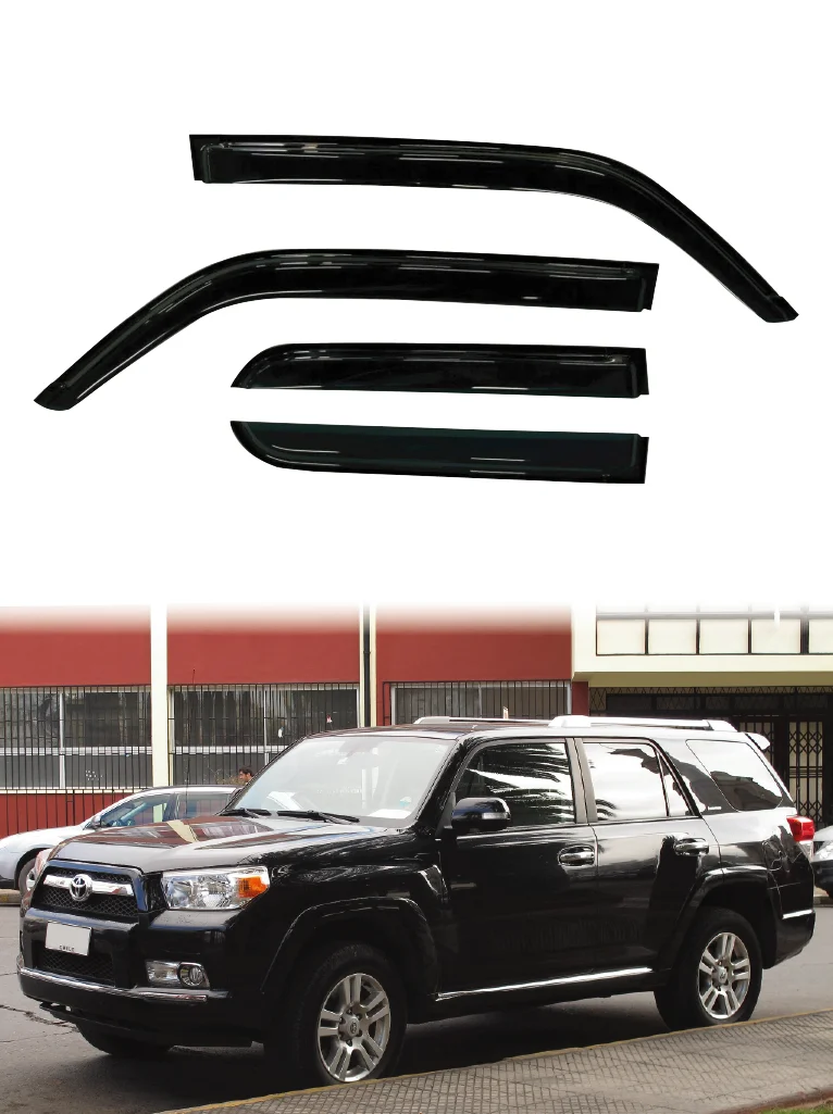 For Toyota 4Runner 2010-ON Window Visor Vent Sun Shade Rain Guard Door Visor