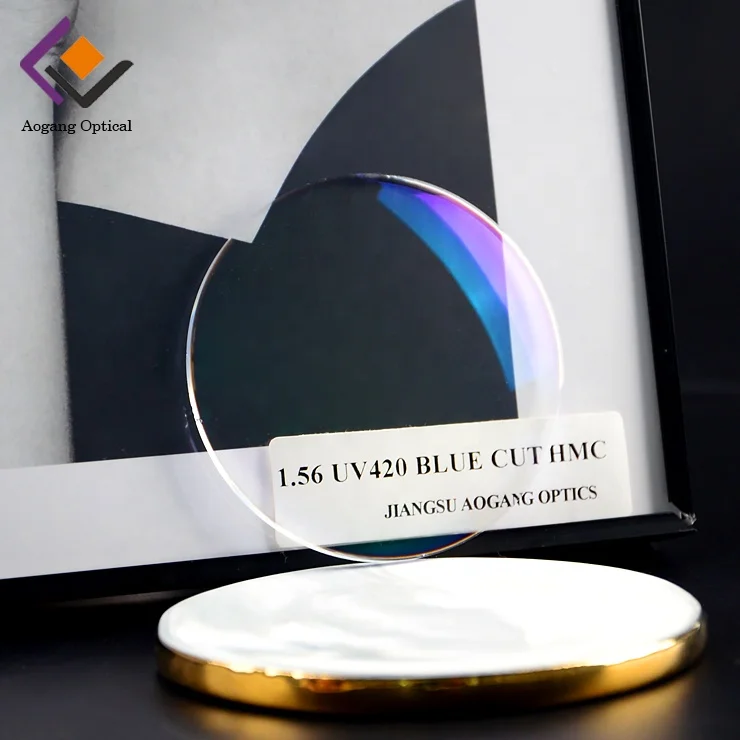 Оптические линзы 1 56 uv420 с синей огранкой