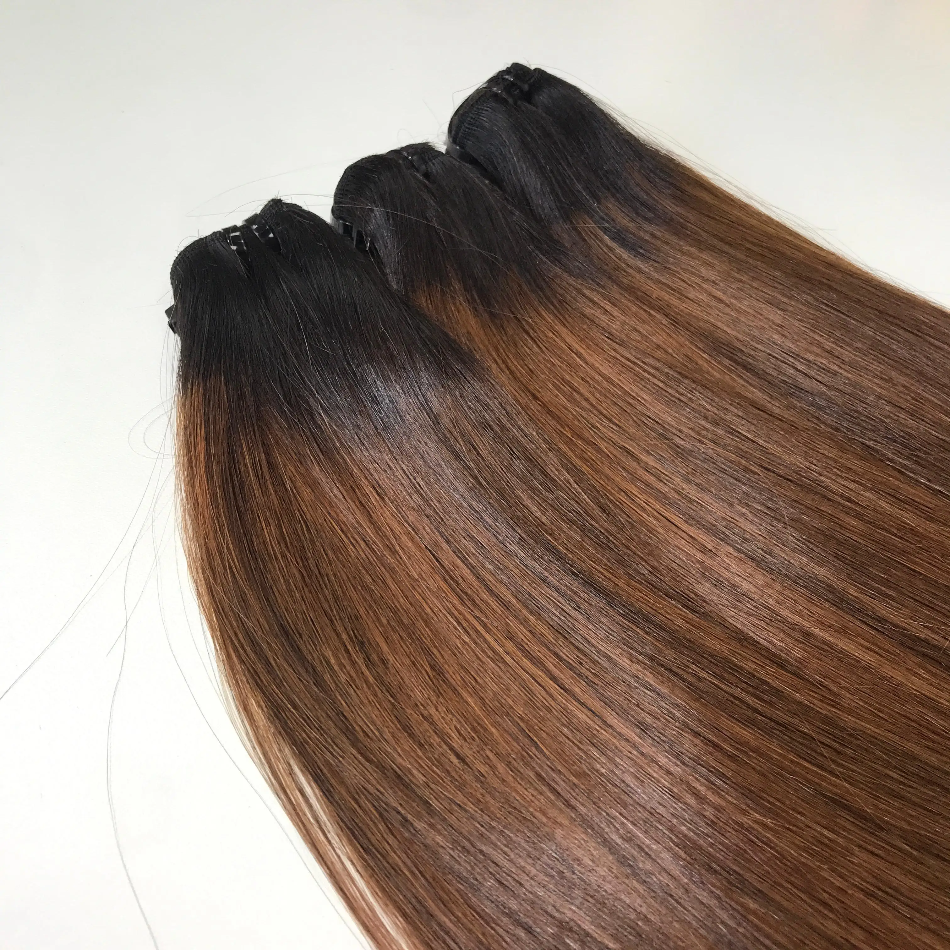 Raw Vietnamese Hair Super Double Drawn Bone Straight Bundles Full Cuticle Aligned Human Hair Extensions