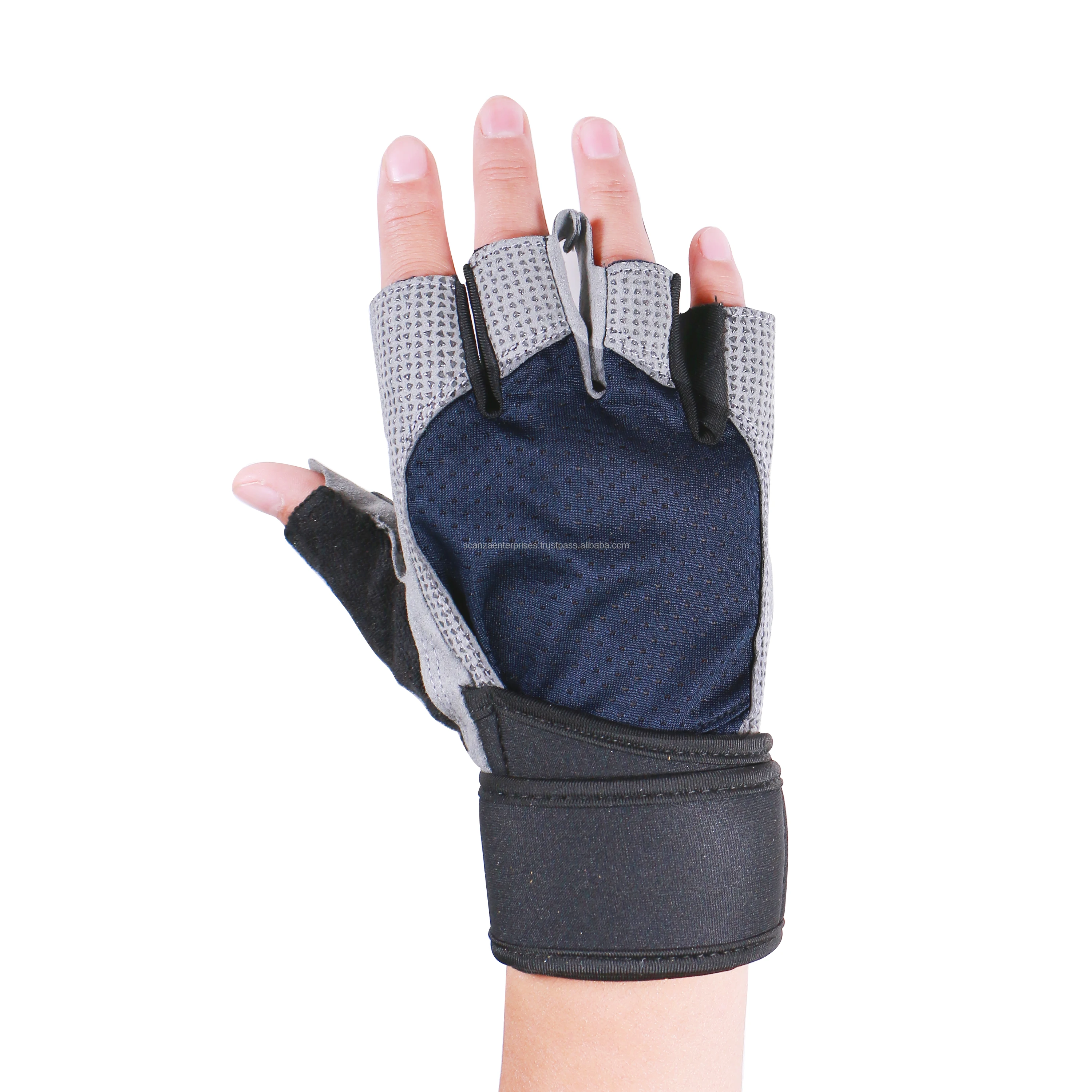 Weight Lifting Gym Gloves with Wrist Wraps Anti Slip Breathable Sports Workout Fitness Training Pink Black Unisex Rubber