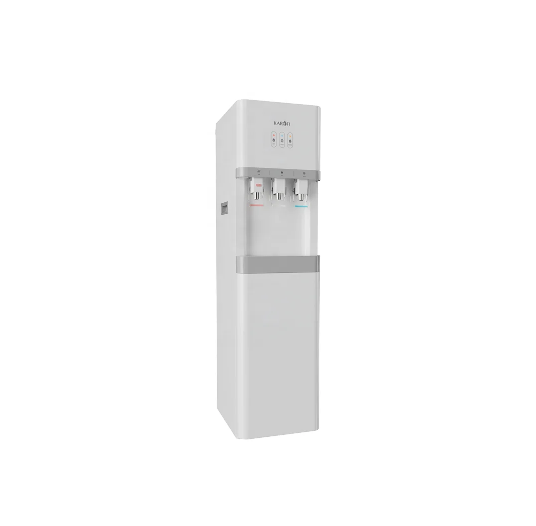 KAROFI HCV208 Hot Cold Ambient Water Dispenser with Built-In 6 stages 100GDP RO Water System Freestanding water cooler