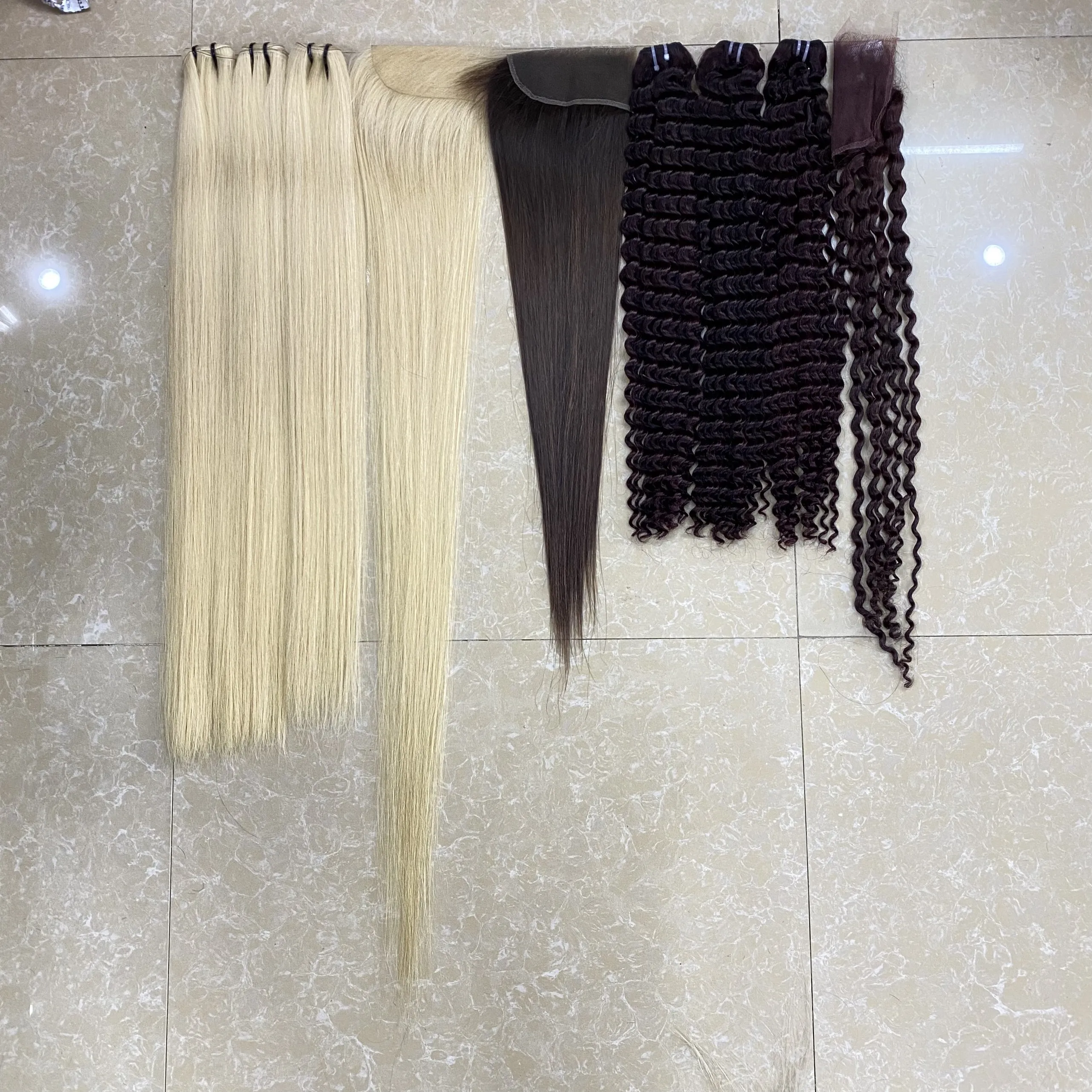 Virgin Raw Hair Different Styles And Colours Straight Wavy Curly Vietnamese Human Hair Cuticle Aligned Hair Wholesale Prices