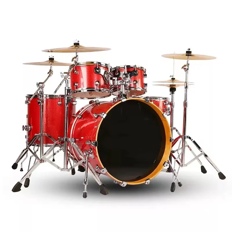 Jazz drum set 5 drums 4 cymbals children Adult beginners Musical Percussion Instruments