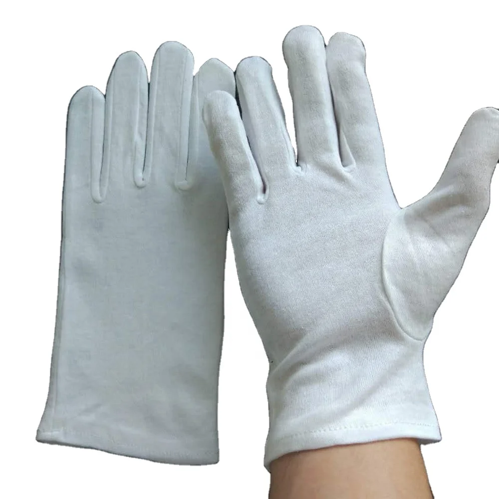 Hot Sale 2022 FGI Custom Logo White Cotton Masonic Gloves Good Quality All Color Cheap Rate for unisex