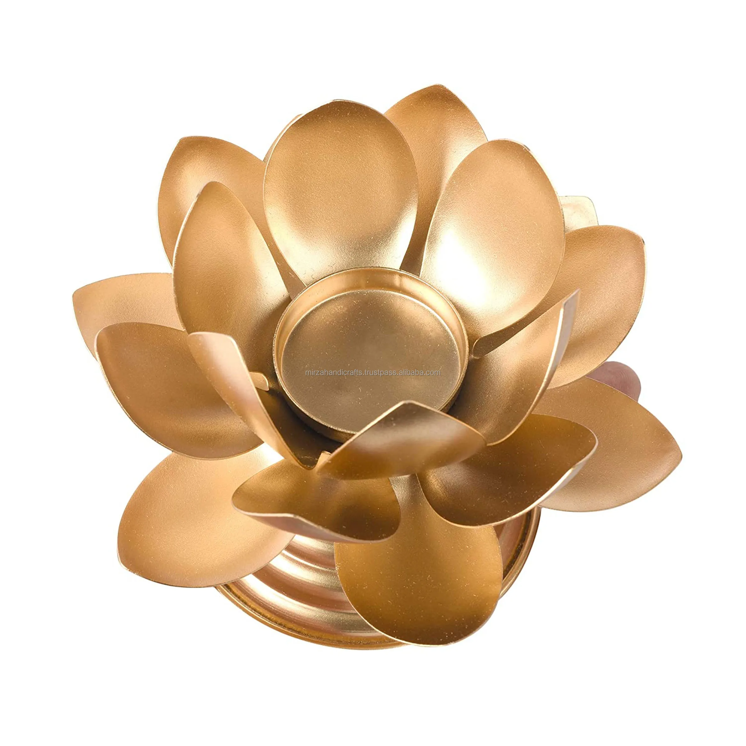 Metal Lotus Shape Tea Light Handmade Candle Holder Perfect For Adding A Decorative Touch To Entrance of your Home or any room