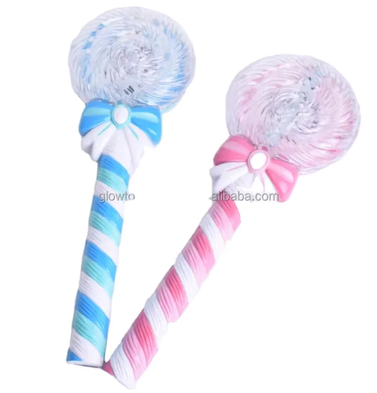 party novelties Lollipop Glow Sticks Girls Princess Flashing Fairy Wand Sticks for Birthday Party Lollipop Light Up Toys
