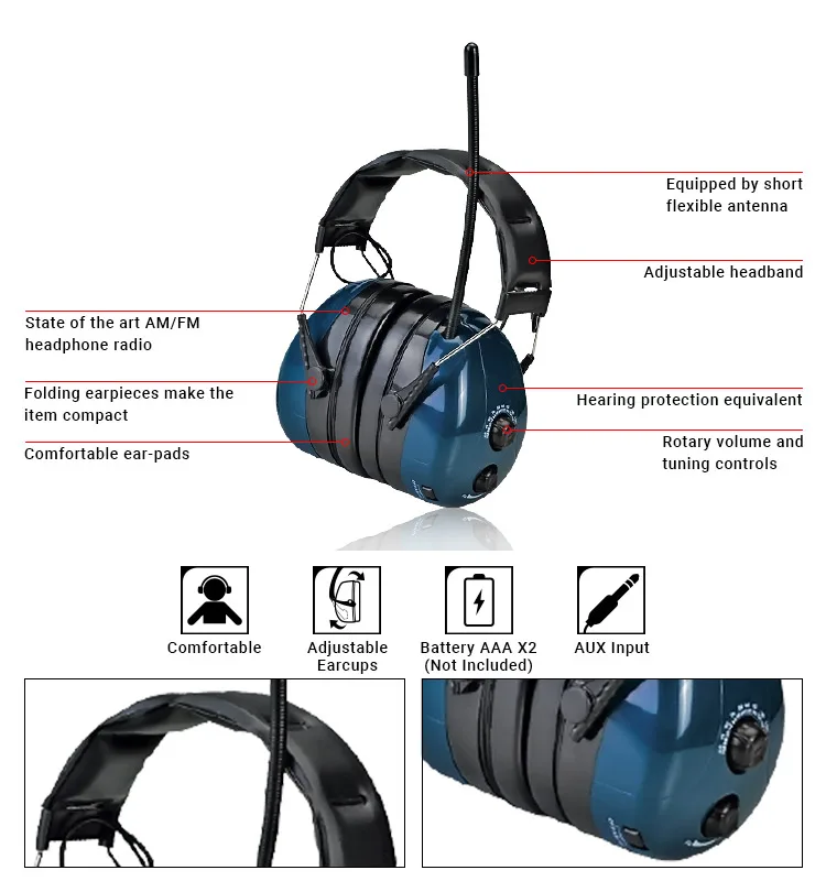 HC-RA200 шумоподавление электронная защита ушей халява уха с радио