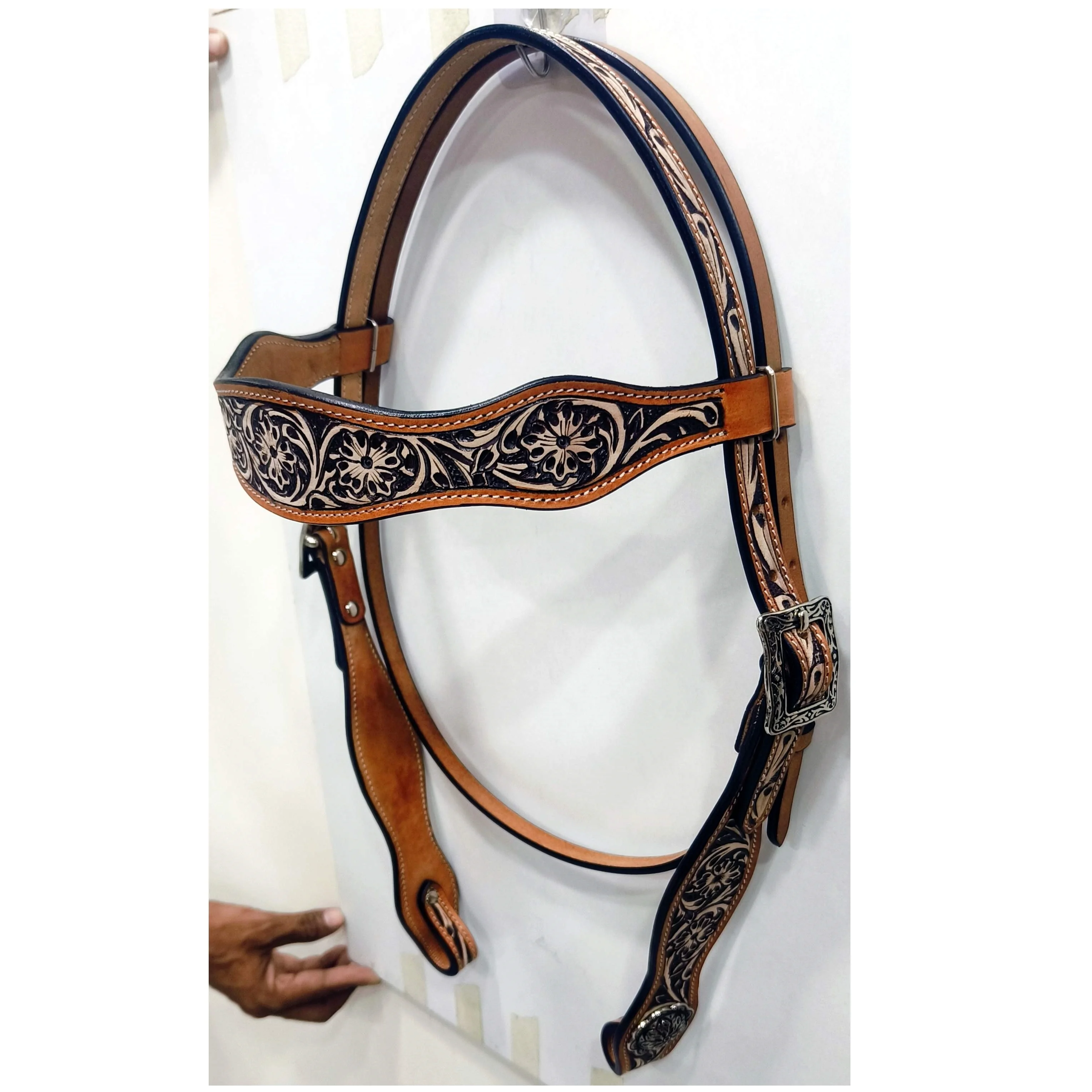 Premium Quality Leather Western Headstall For Horse With Hand Carving And Customised Design Headstall At Affordable Price