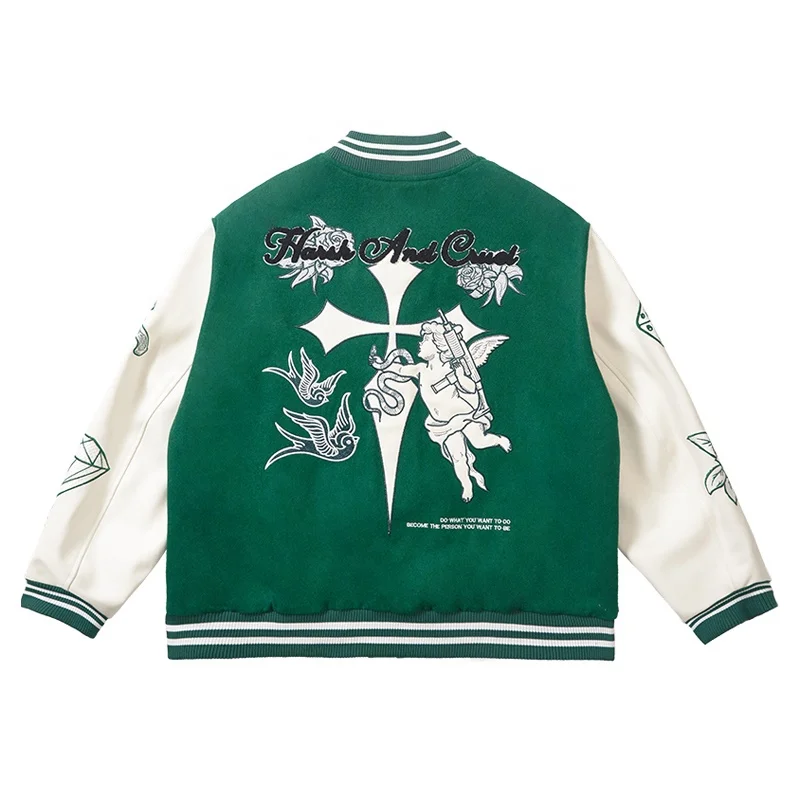 Wholesale Embroidery Logo Baseball Bomber Mens Custom Varsities Jacket