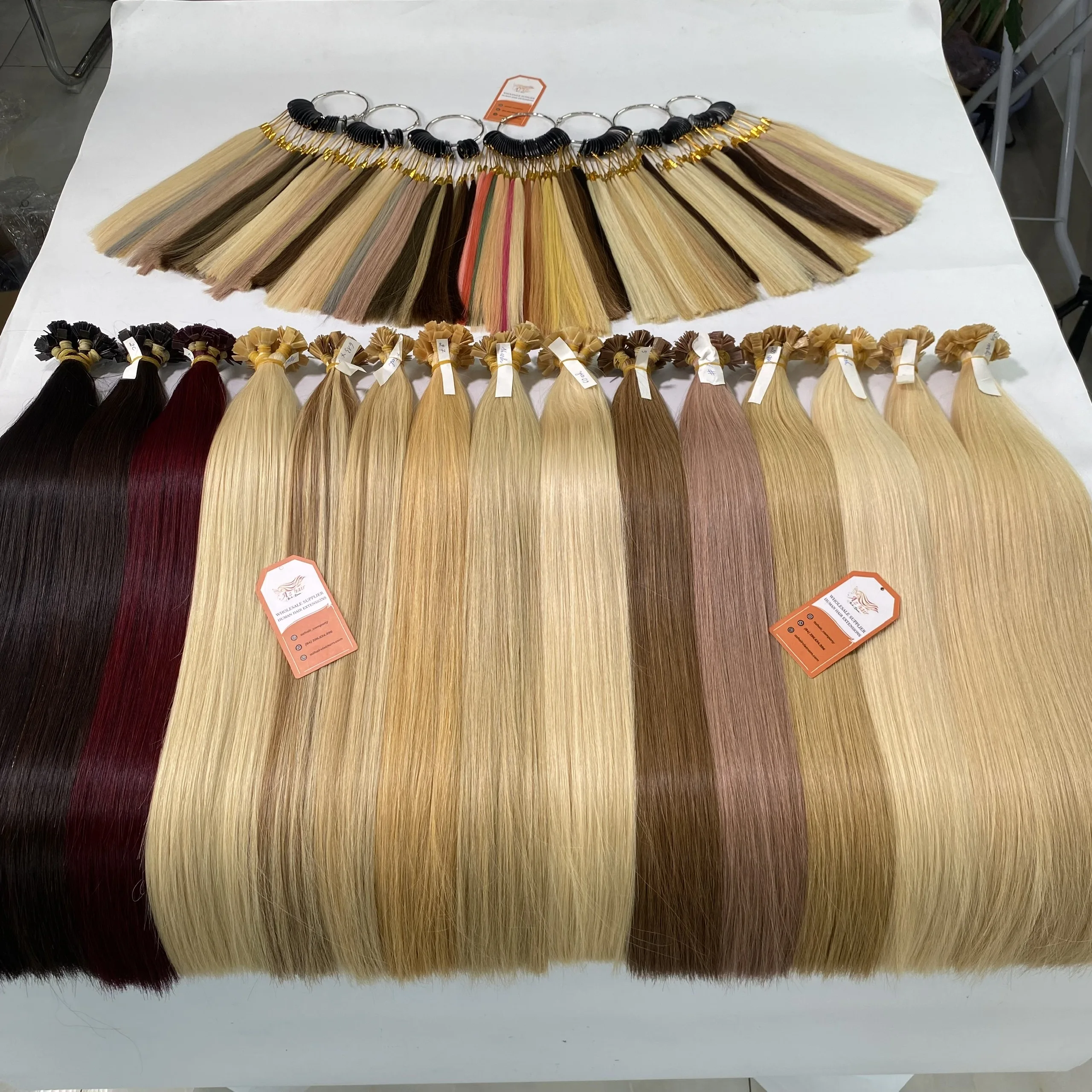 High Quality Remy Hair Extensions Flat Tip Keratin Wholesale Price with Global Shipping Human Hair Extensions
