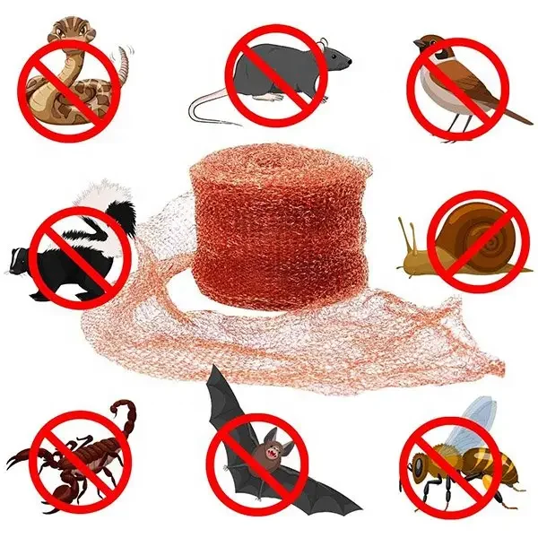 12CM*30M  hot sale copper mesh home application slug barrier pests control Outdoor Rodent Copper Mesh