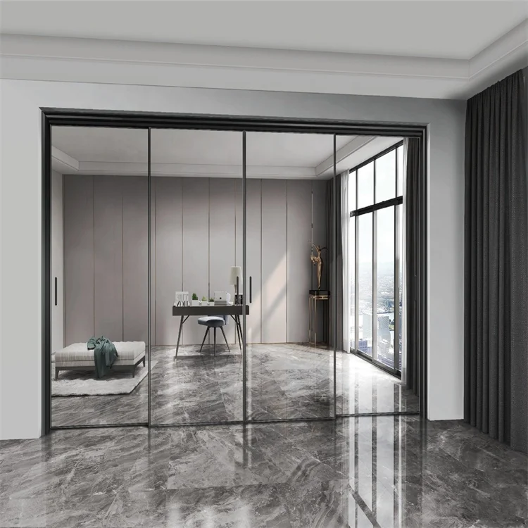 Hidden Sliding Door Film Switchable Smart Glass Hd Safe Sliding Door Intelligent Hanging Rail Sliding Door