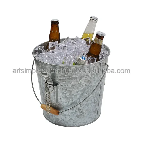 Good Design Bigger Size beer Cooler Galvanized large ice bucket Metal beverage tub for bar Accessories Party ware Home Hotel
