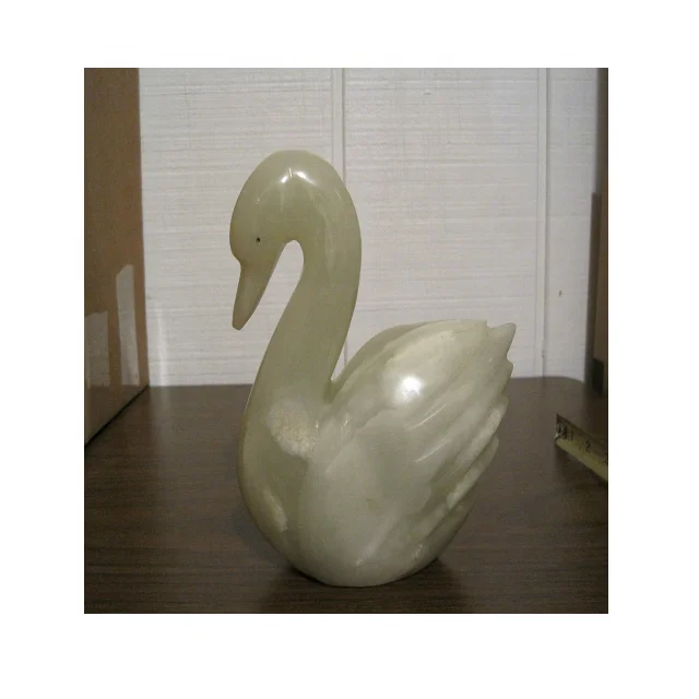 High Quality White Swan Onyx Marble Figurine In Bulk