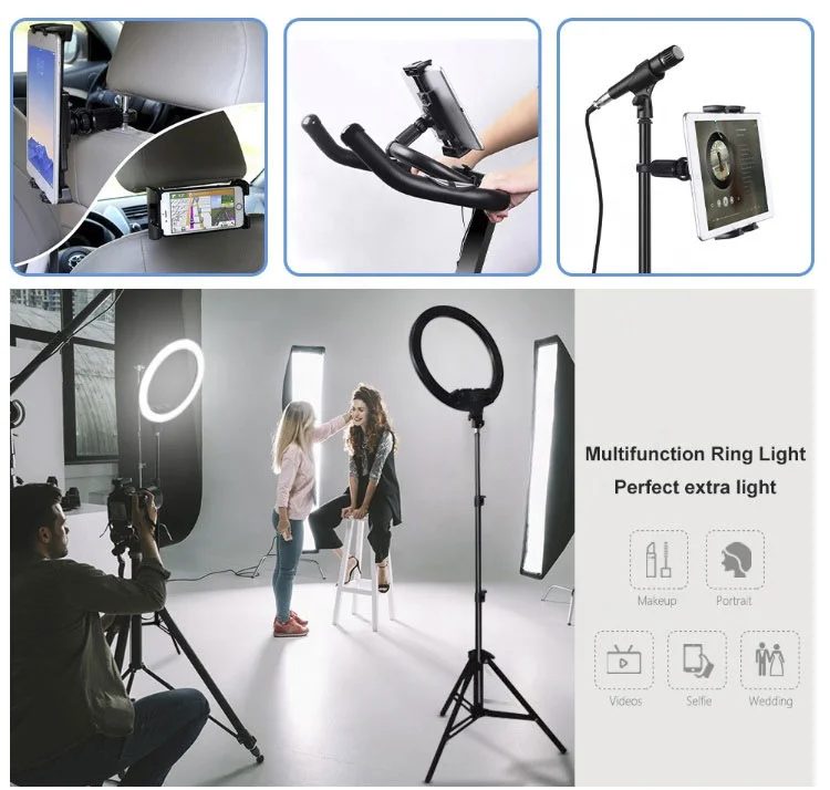 Junnx 14 18 21 inch Custom Ring light led photographic lighting led selfie flash lamp for Live streaming shooting photos